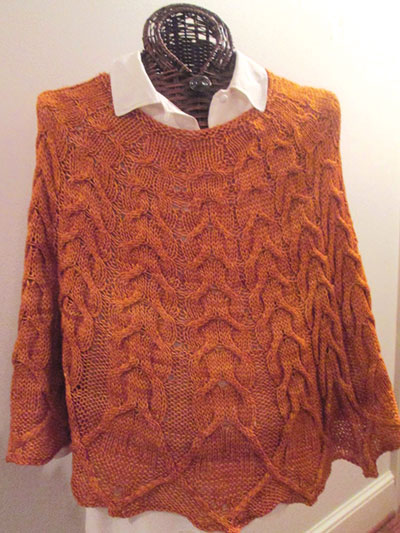 Harvest Moon Cabled Poncho
