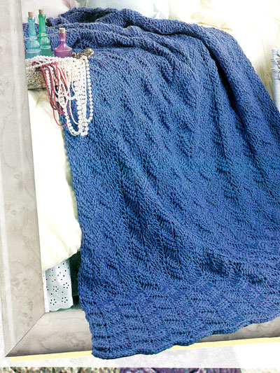 Knit & Purl Ripple Afghan Crochet Pattern