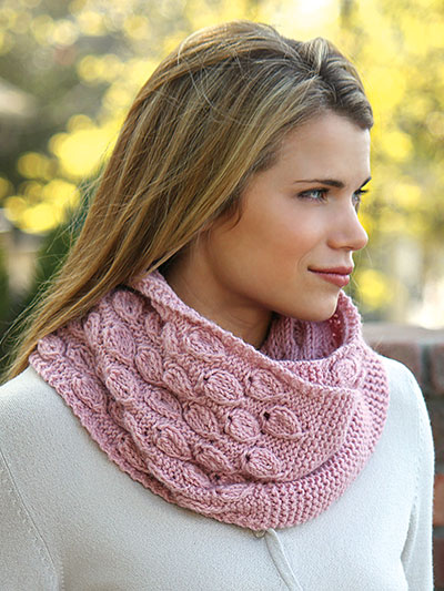 Annie's Signature Designs: Dusty Bloom Cowl Knit Pattern