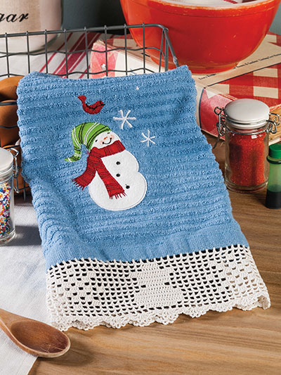 Snowman Towel Edging Pattern