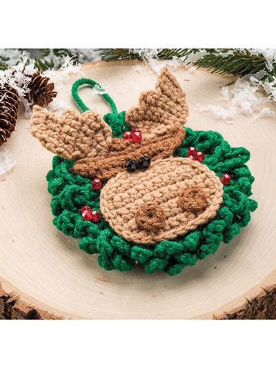 Merry Chris Moose Ornament Crochet Pattern
