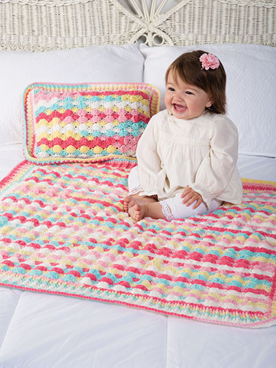 Bubbles Blanket & Pillow Crochet Pattern