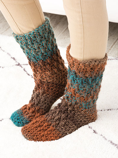 Chunky Slipper Socks Crochet Pattern