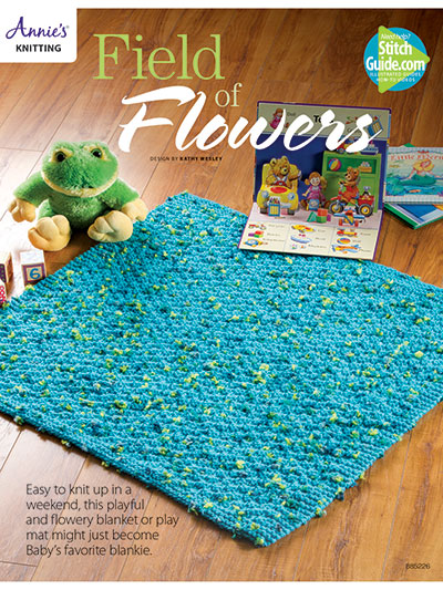 Field of Flowers Baby Blanket Knit Pattern