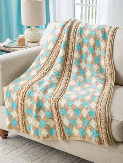 Tunisian Cabled Throw Crochet Pattern