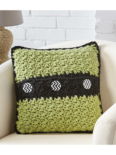 Button Accent Pillow Crochet Pattern