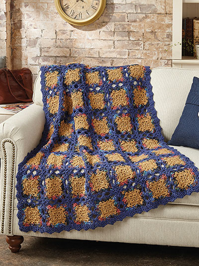 Fall Tiles Afghan Crochet Pattern