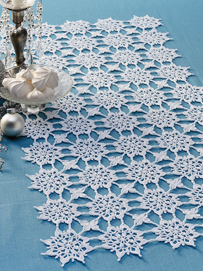 Snowflower Table Runner Crochet Pattern