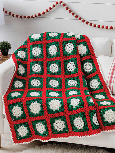 Holiday Snow Afghan Crochet Pattern