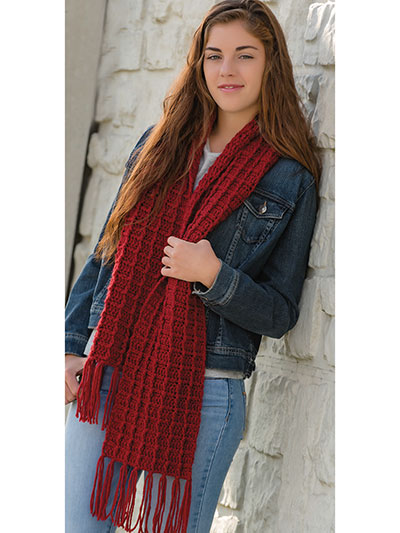 Red Scarf Crochet Pattern