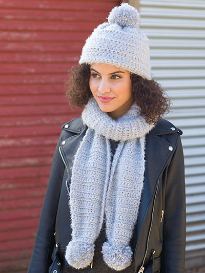 Soft as a Cloud Hat & Scarf Crochet Pattern