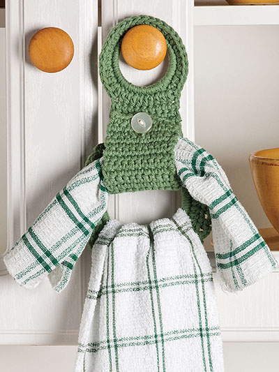 Double-Duty Towel Holder Crochet Pattern