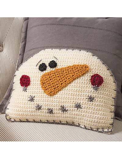 Snowman Pillow Crochet Pattern