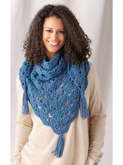 Blue Horizon Shawl Crochet Pattern