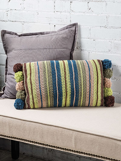 Rustic Stripes Pillow Crochet Pattern