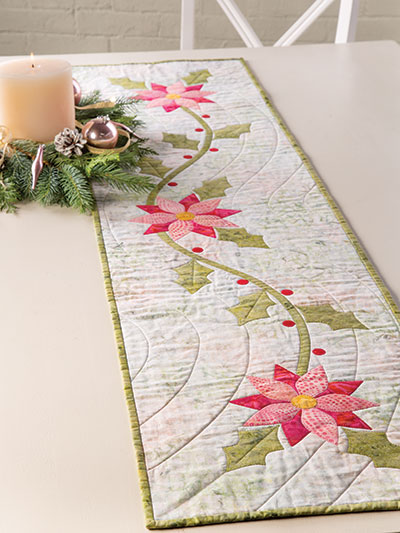 Holiday Florals Table Runner Quilt Pattern