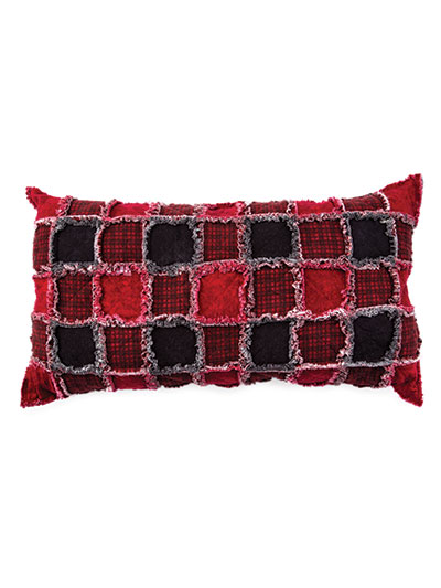 Buffalo Plaid Rag Bench Pillow Quilt Pattern