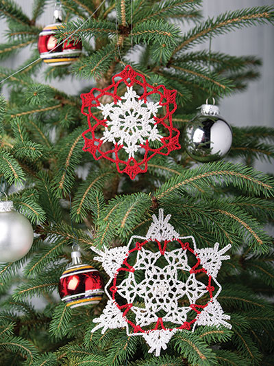 Crystal Snowflake Ornaments Crochet Pattern