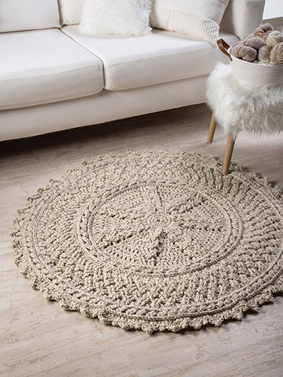 Aran Circular Rug Crochet Pattern