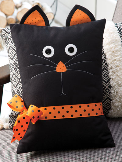 Black Cat Pillow Sewing Pattern