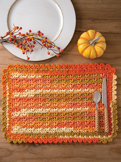 Shades of Autumn Place Mat Crochet Pattern