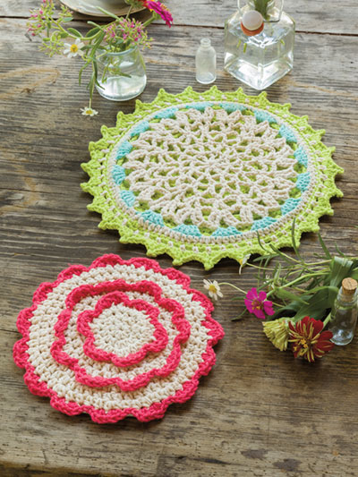 Garden Party Hot Pads Crochet Pattern