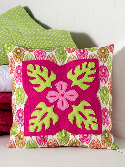 Tropical Flower Pillow Quilt Pattern