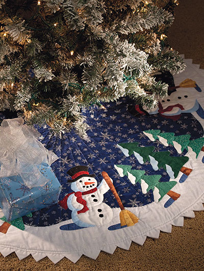 Friendly Snowman Tree Skirt Quilt Pattern