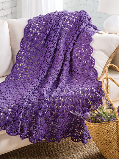 On-Point Lace Throw Crochet Pattern