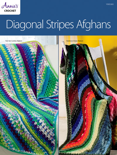 Diagonal Stripes Afghans Crochet Pattern