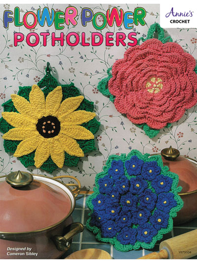 Flower Power Potholders Crochet Pattern