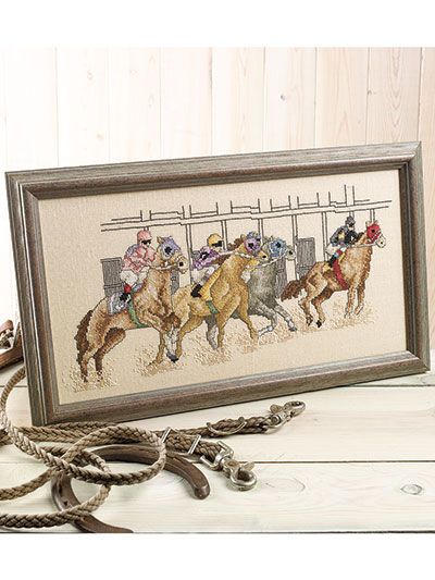 At The Races Counted Cross Stitch Pattern