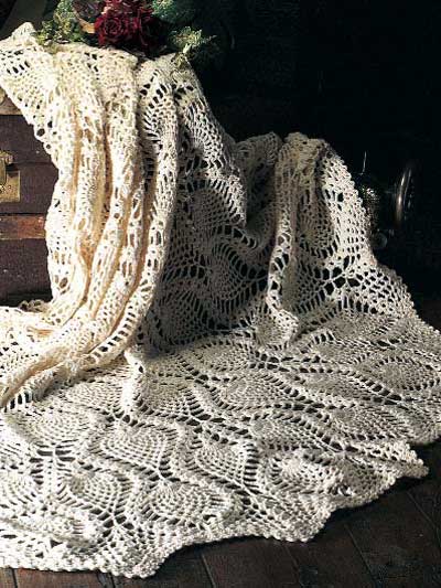Pineapples-in-the-Round Afghan