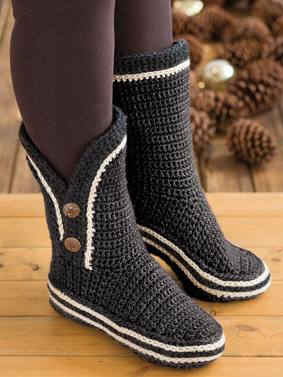 Woodside Slippers Crochet Pattern