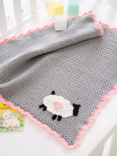 Little Lamb Baby Blanket Crochet Pattern