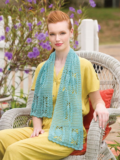 Blue Hawaii Pineapple Scarf Crochet Pattern