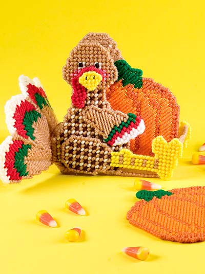 Turkey & Pumpkins Coaster Set