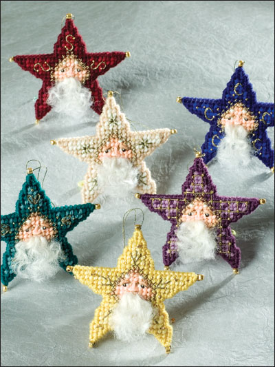 Santa Star Ornaments