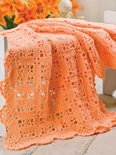 Lacy Squares With Scallop Edging