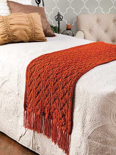 Copper Lace Bed Scarf