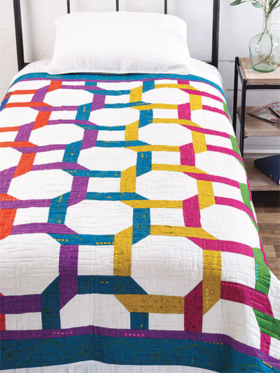 Contemporary Wedding Ring Quilt Pattern