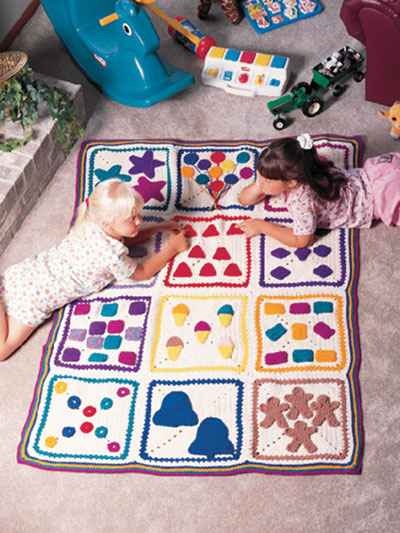 Count the Shapes Afghan Crochet Pattern