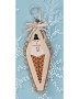 Sno-Cone Snowman Drop Ornament Cross Stitch Pattern
