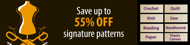 *Offer valid on select e-patterns through December 4, 2021, at 6:00 a.m. ET, only at e-PatternsCentral.com.