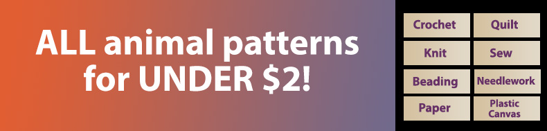*Offer valid on select e-patterns through June 16, 2022, at 6:00 a.m. ET, only at e-PatternsCentral.com.